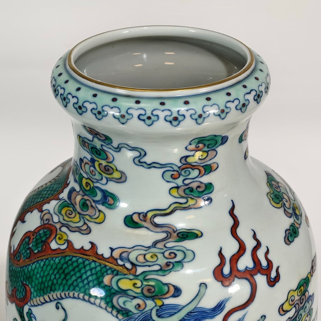 A Exquisite Doucai Dragon Pattern Vase - 5