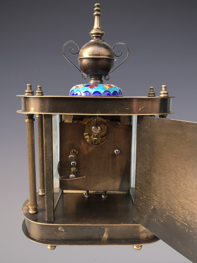 An Exquisite Bronze Lotus Pattern Clock - 5