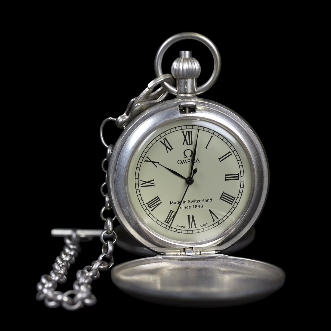 An Exquisite Silver Lotus Pattern Pocket watch - 2