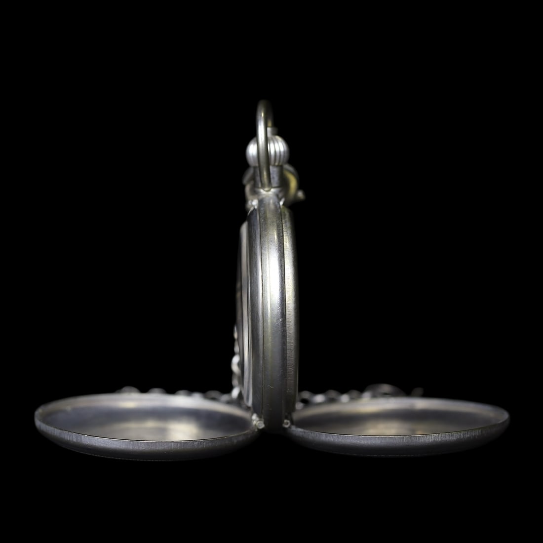 An Exquisite Silver Lotus Pattern Pocket watch - 6