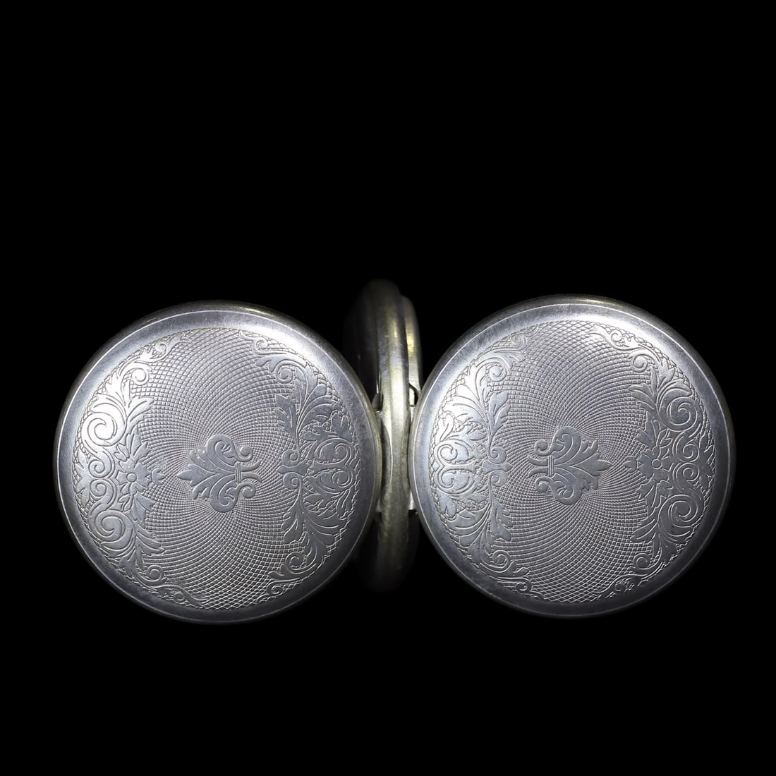 An Exquisite Silver Lotus Pattern Pocket watch - 9