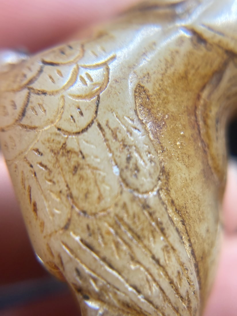 An Exquisite White Jade Eagle - 9