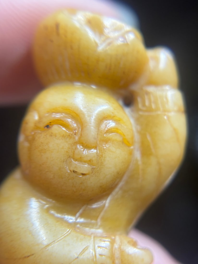 An Exquisite White Jade Figure - 7