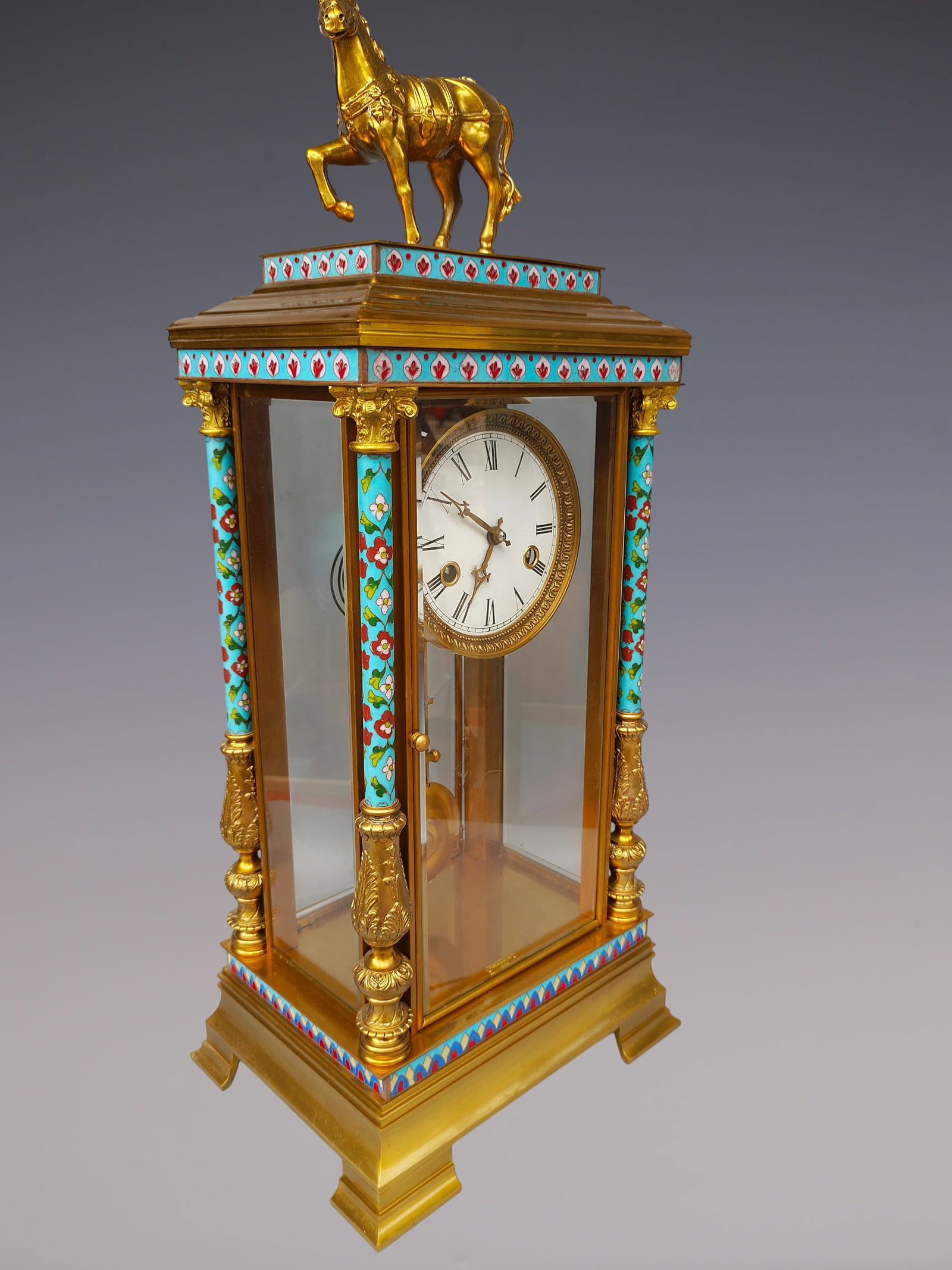 An Exquisite Gilt Bronze Lotus Pattern Clock - 2
