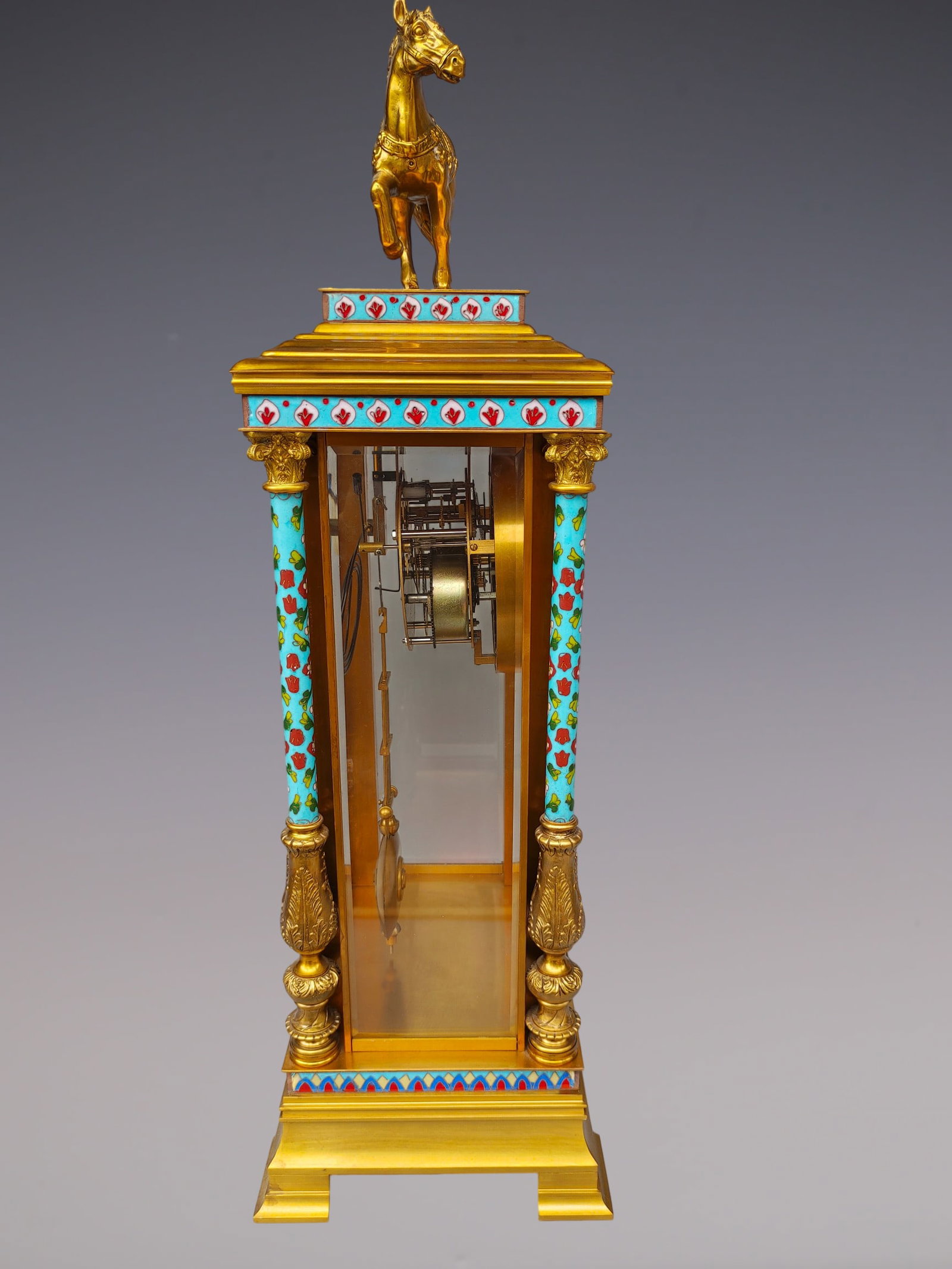 An Exquisite Gilt Bronze Lotus Pattern Clock - 3