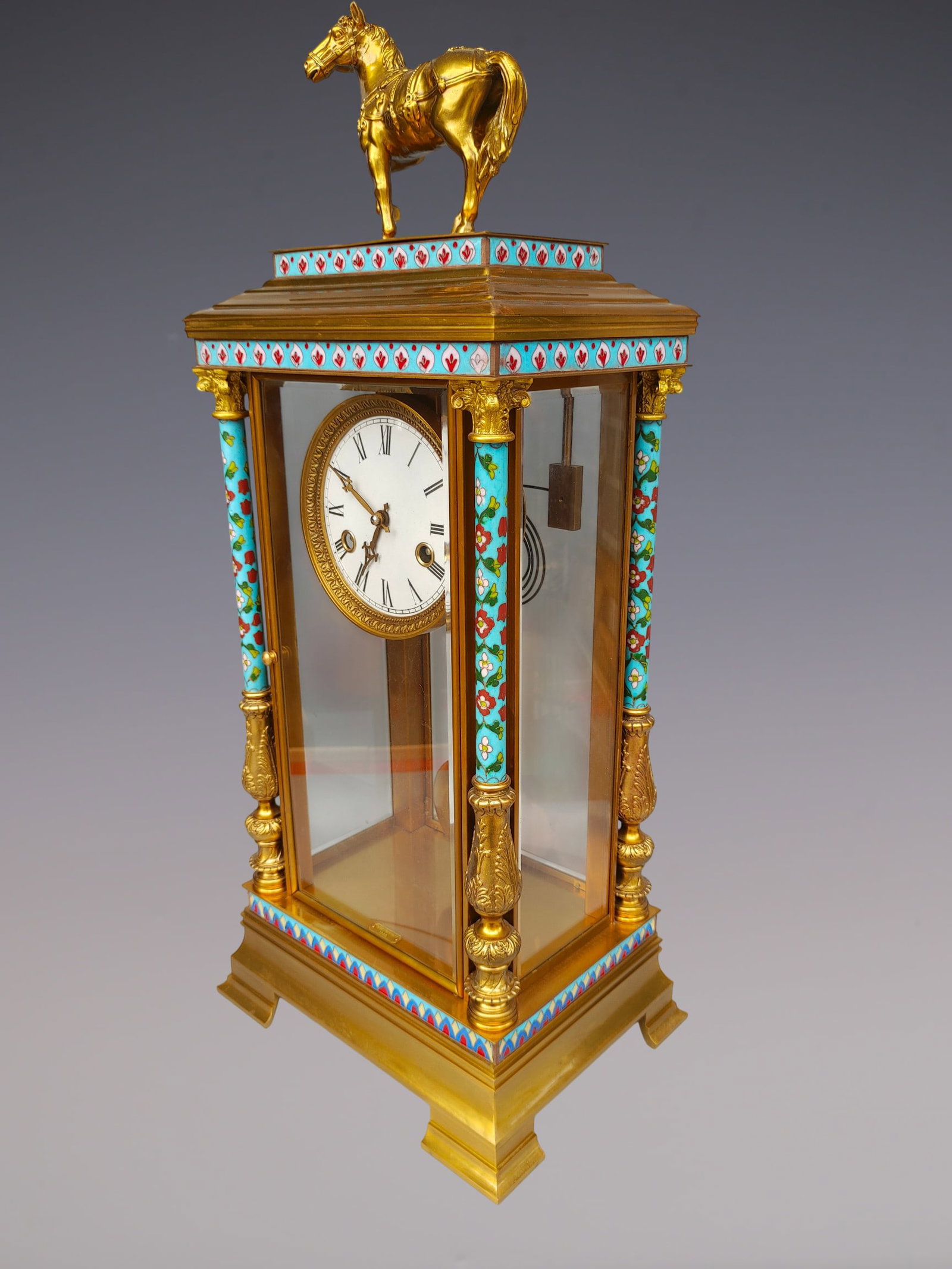An Exquisite Gilt Bronze Lotus Pattern Clock - 8