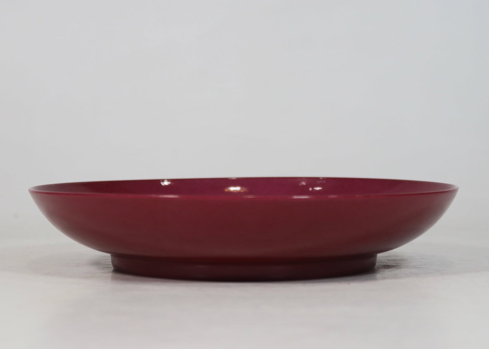 An Exquisite Ruby Red-Glazed Plate - 3