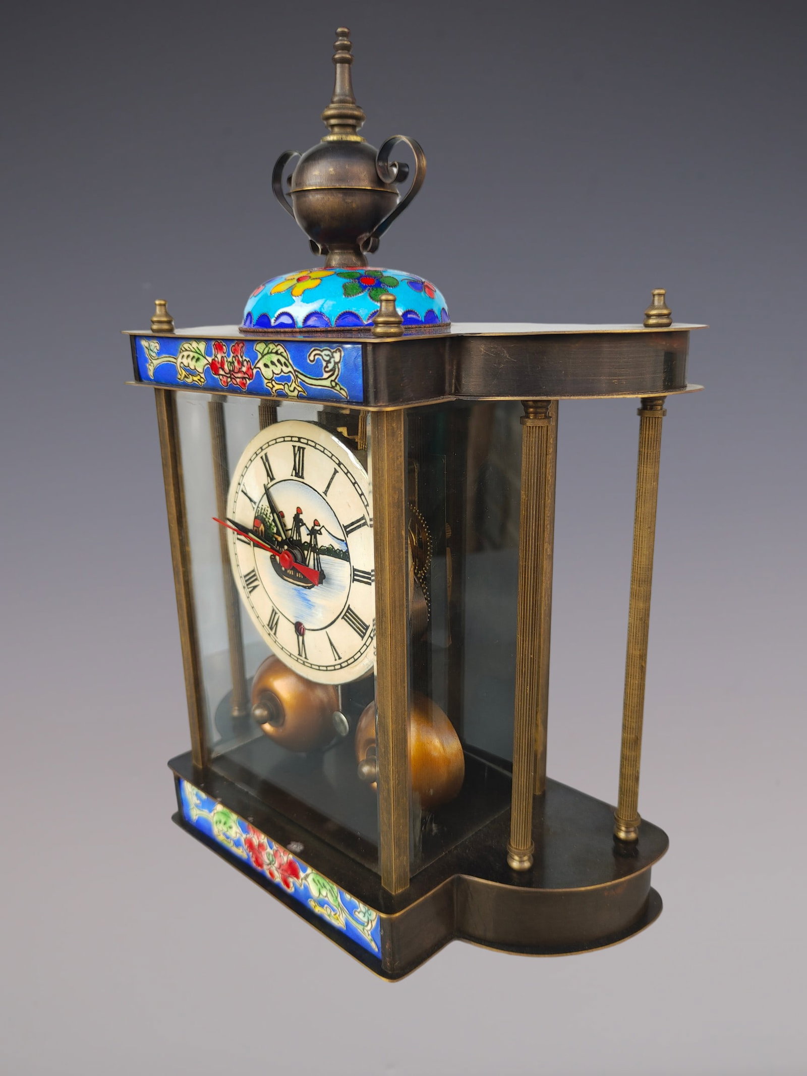 An Exquisite Bronze Lotus Pattern Clock - 2
