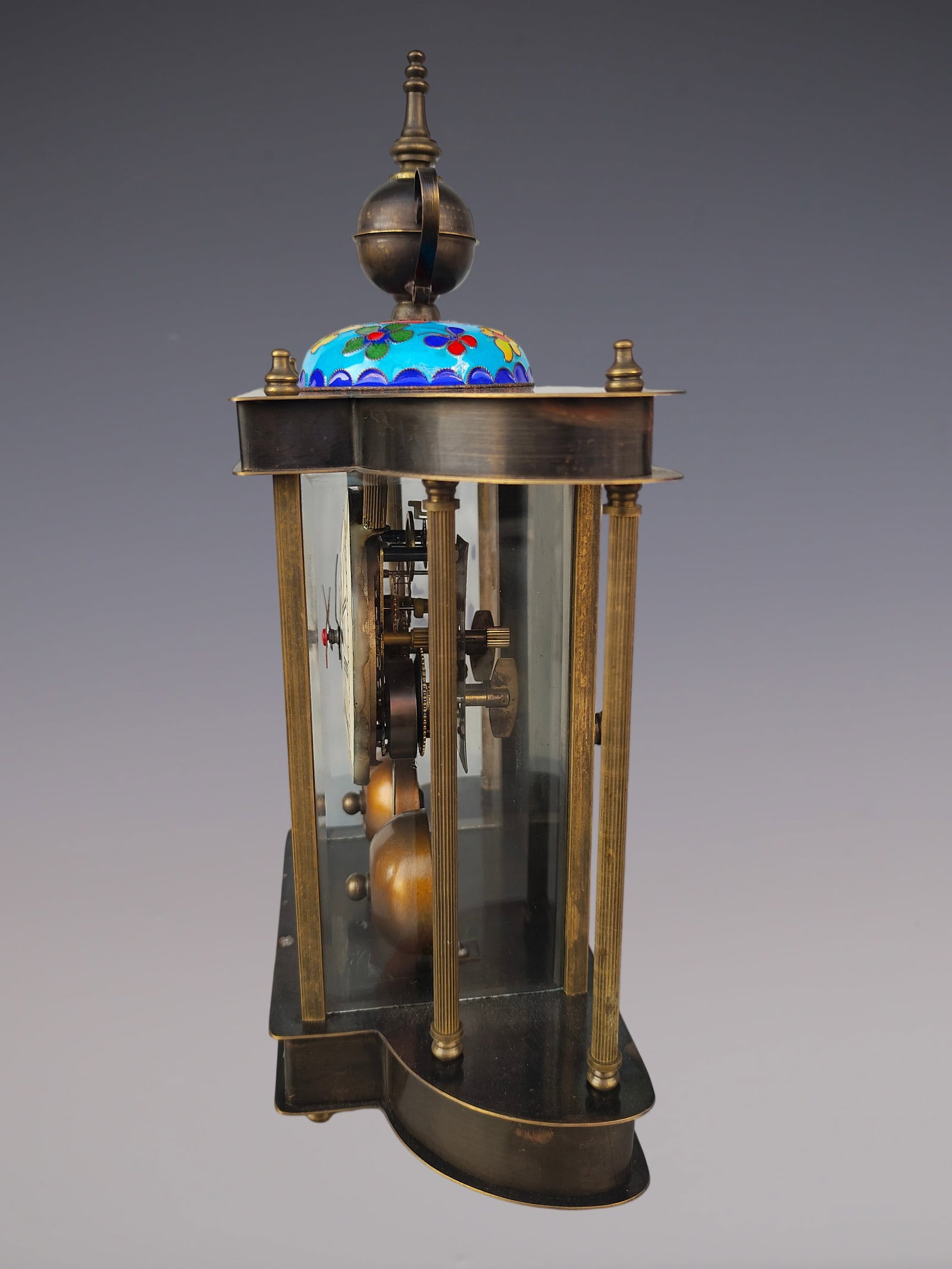 An Exquisite Bronze Lotus Pattern Clock - 3