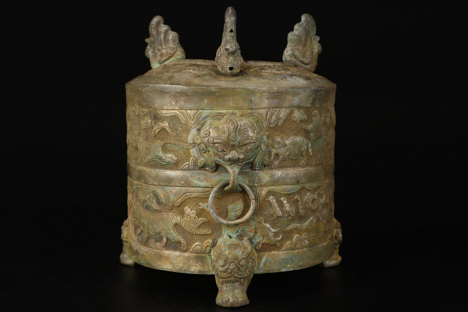 An Exquisite Silver Auspicious Beast Pattern Jar - 2