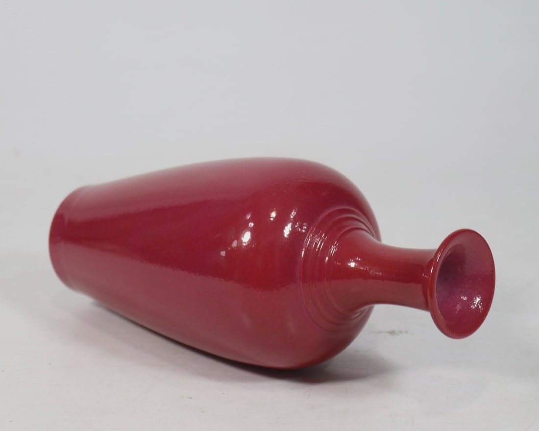 An Exquisite Ruby Red-Glazed Vase - 4