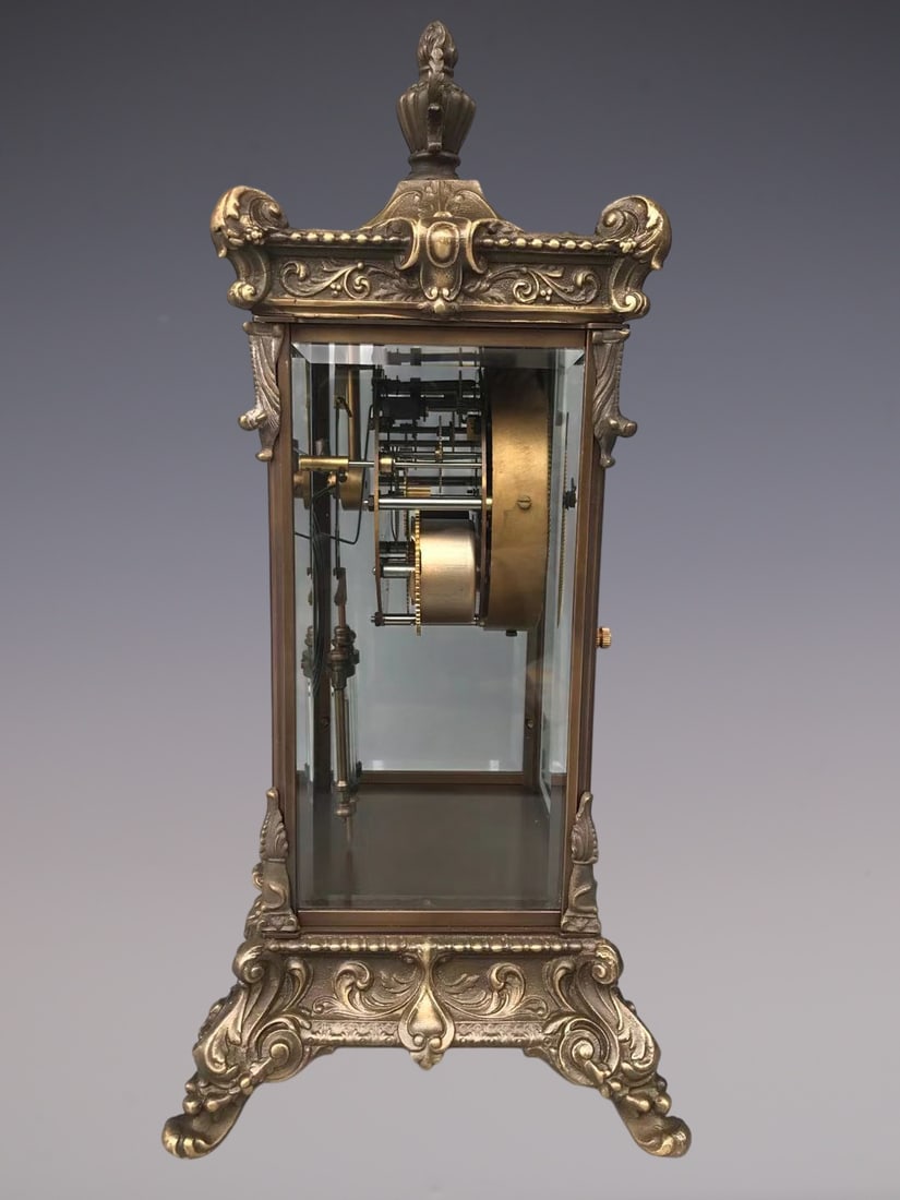 An Exquisite Bronze Lotus Pattern Clock - 3