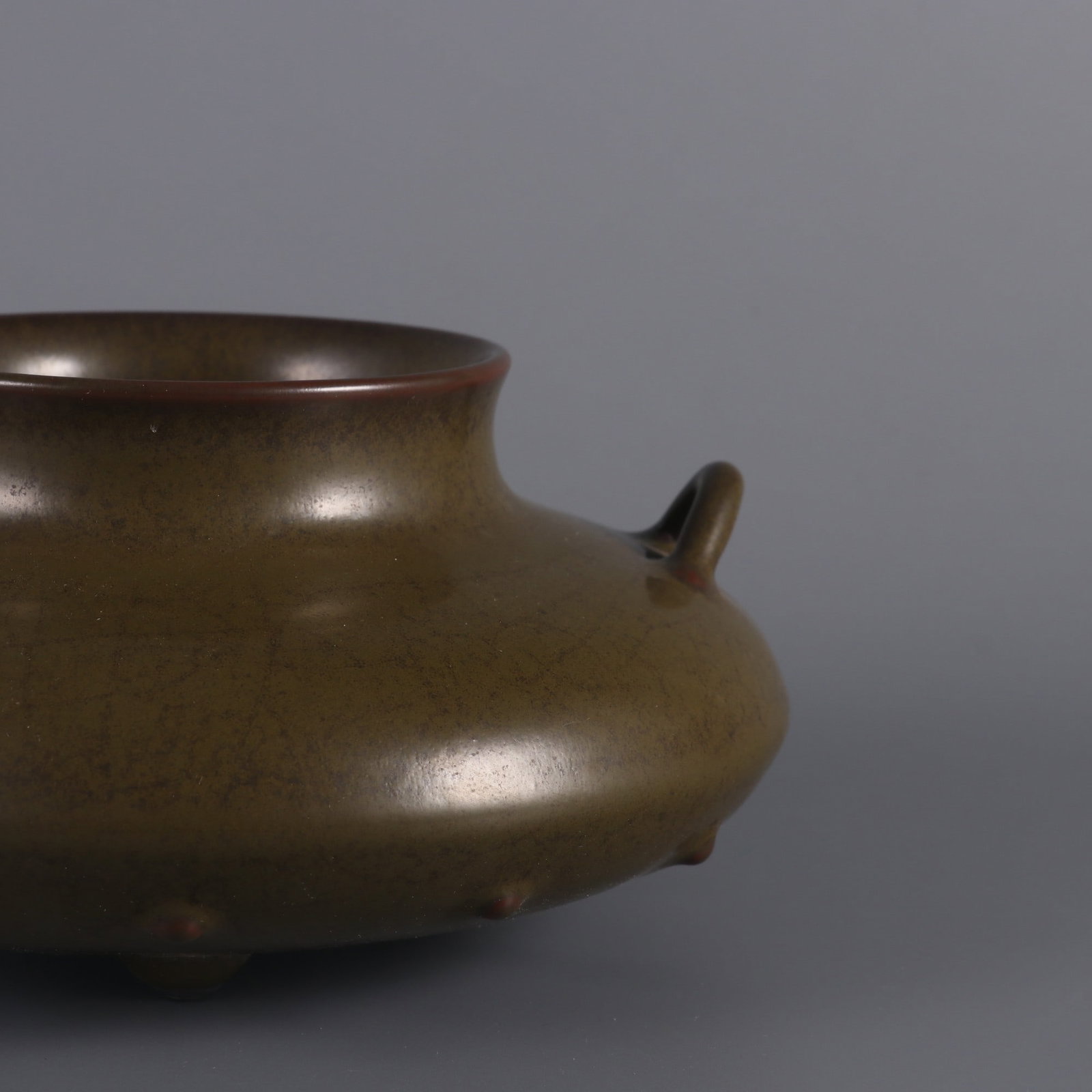 An Exquisite Teadust Glazed Double-Ears Jar ? - 4