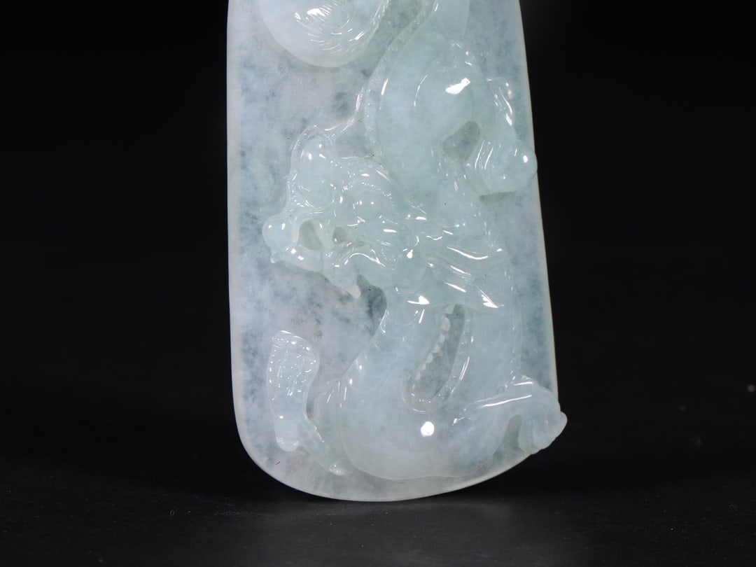 An Exquisite Jadeite Dragon Pattern Brand - 3