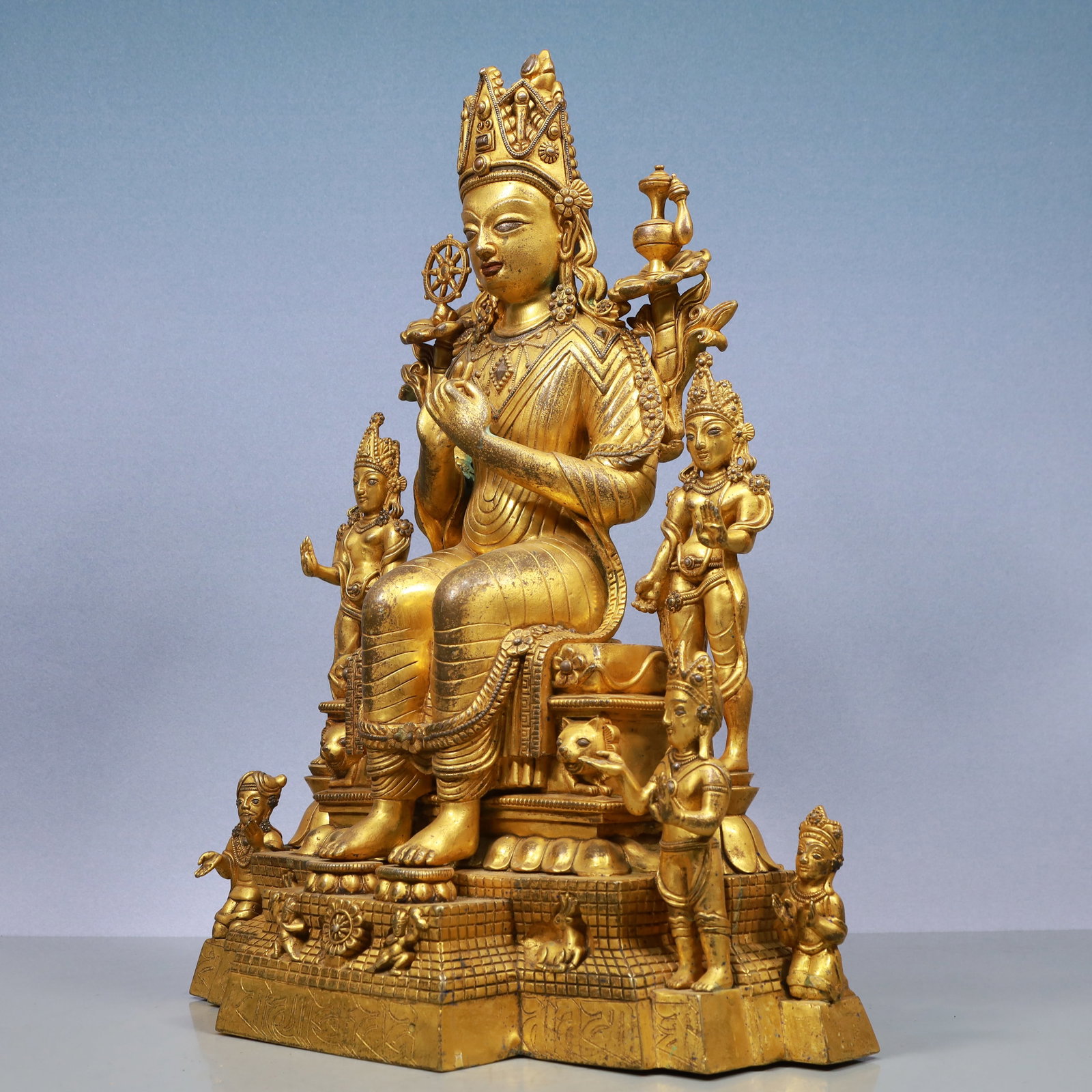 A Exquisite Gilt Bronze Buddha statue - 4