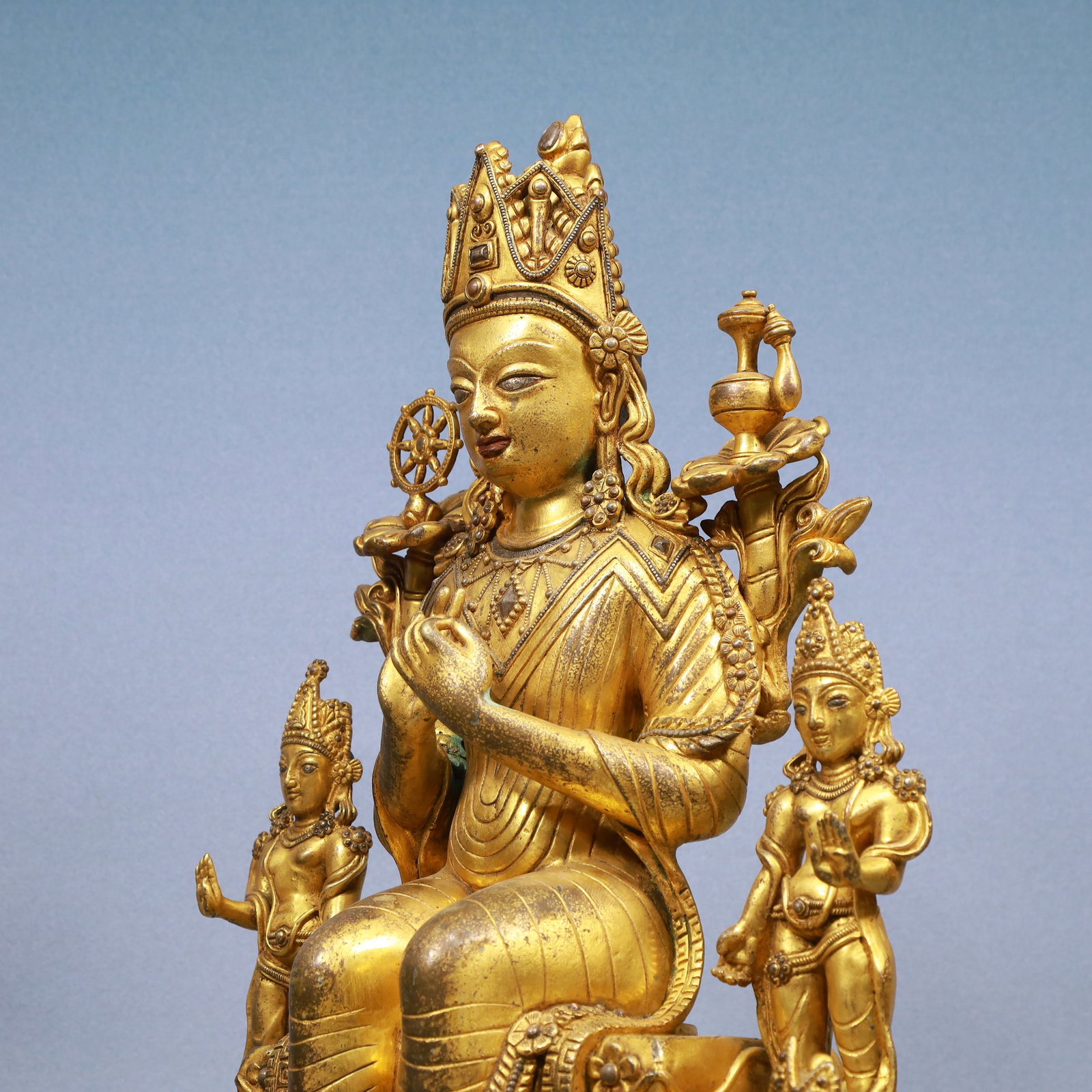 A Exquisite Gilt Bronze Buddha statue - 5