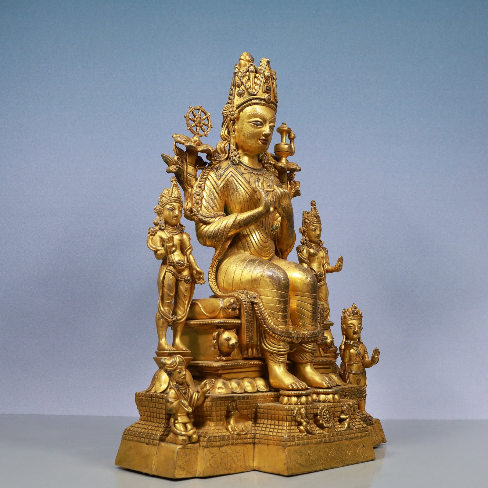 A Exquisite Gilt Bronze Buddha statue - 7