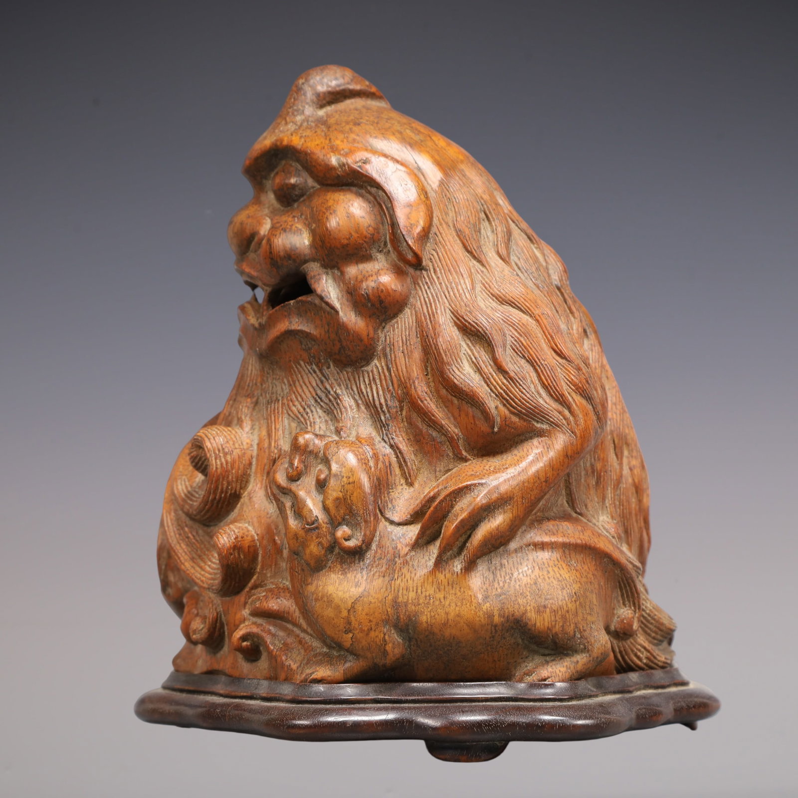 A Exquisite Bamboo Lion Ornament - 5