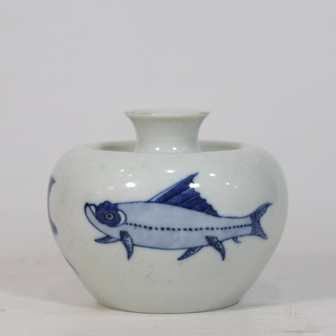 An Exquisite Blue and White Fish Pattern Vase - 2