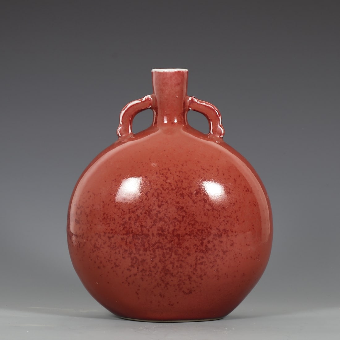 An Exquisite Ruby red-Glazed Double-Ears Vase - 2