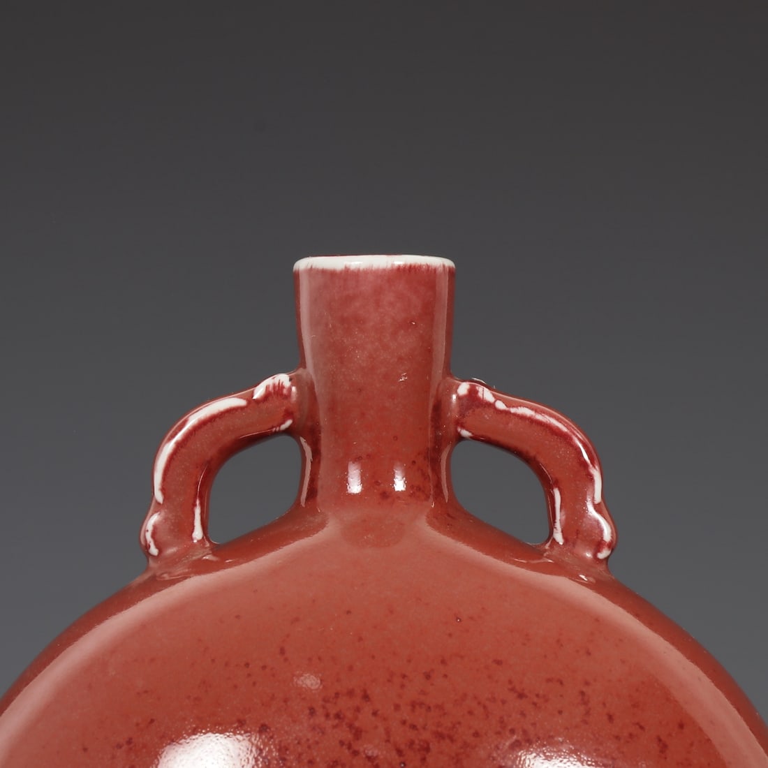 An Exquisite Ruby red-Glazed Double-Ears Vase - 3