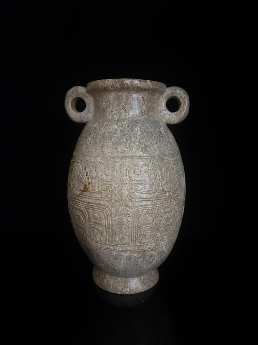 An Exquisite White Jade Phoenix Pattern Jar - 2