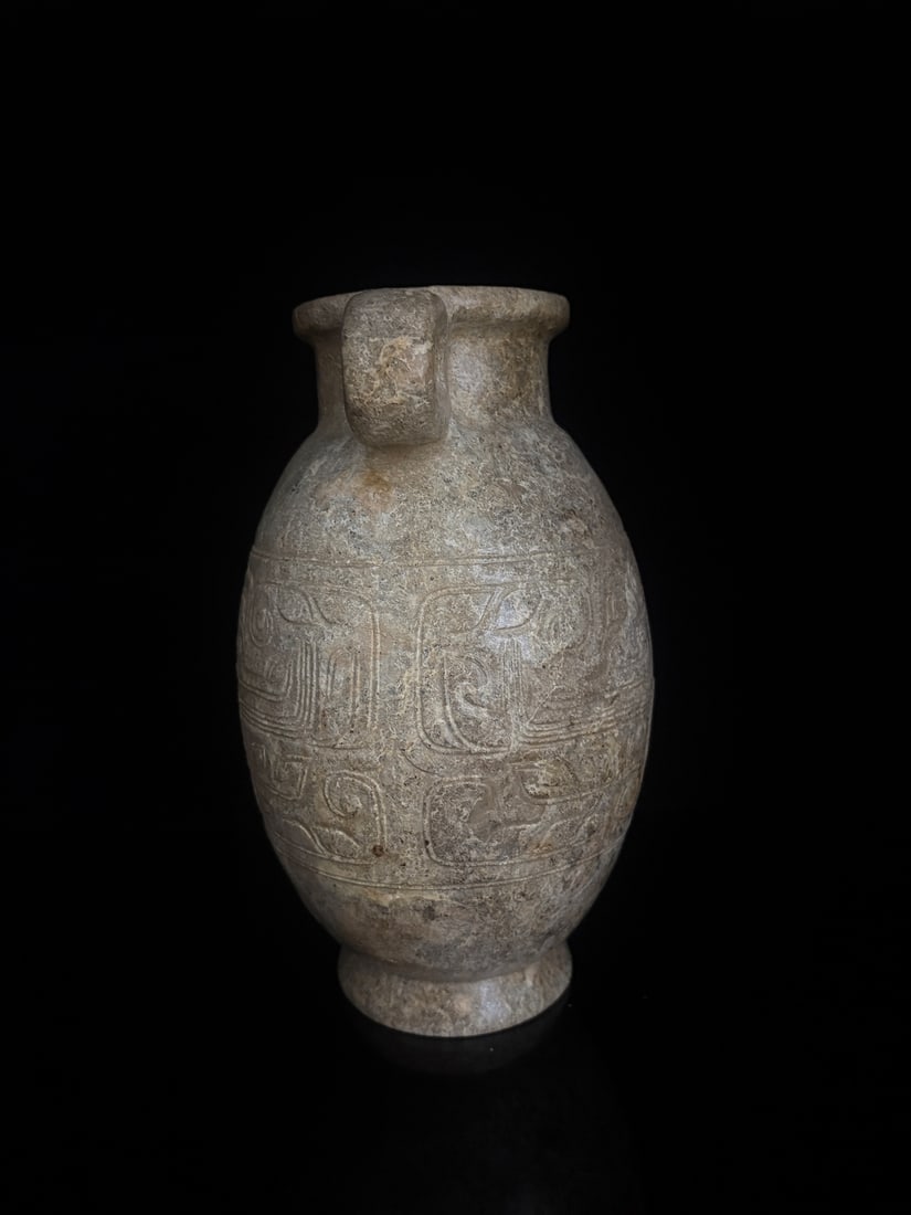 An Exquisite White Jade Phoenix Pattern Jar - 3