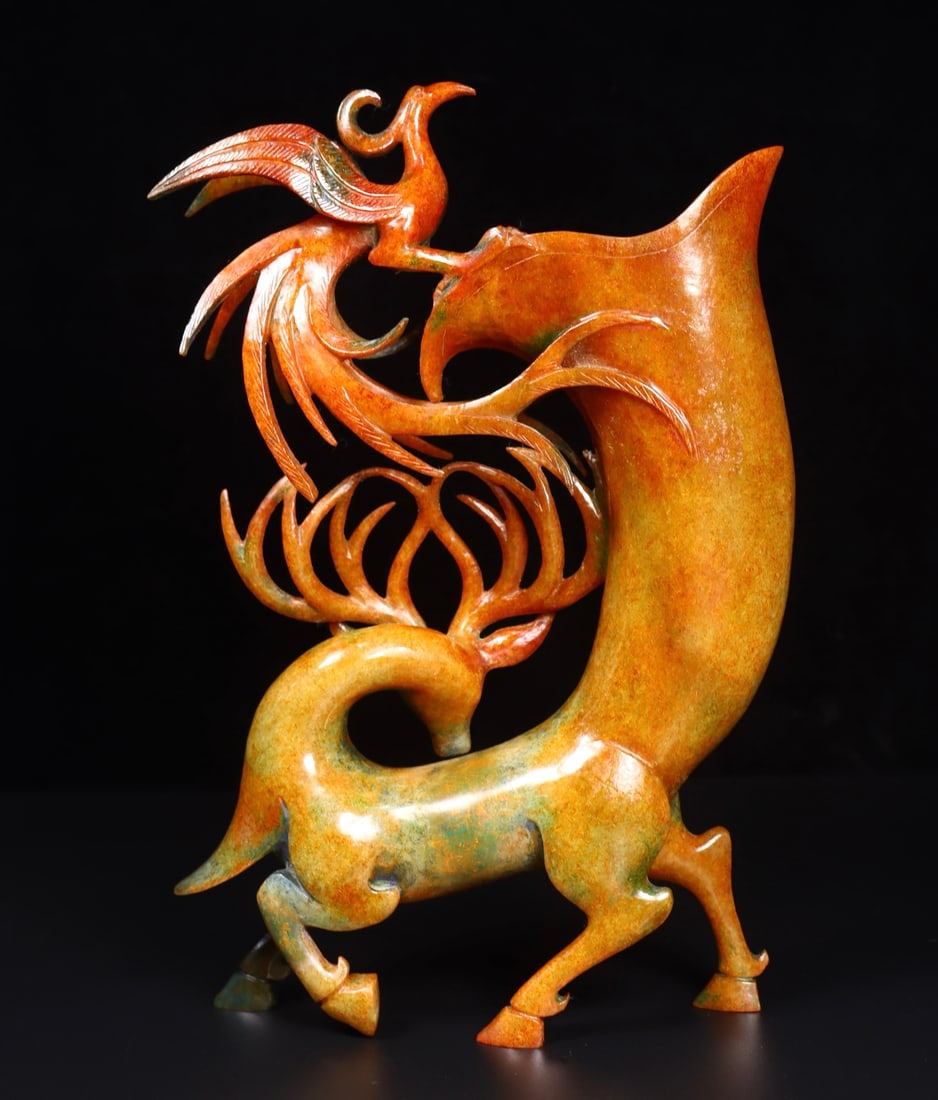 A Exquisite Hotan Jade Deer Cup - 5