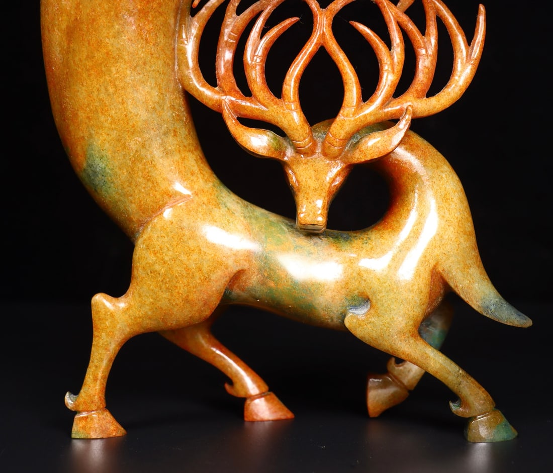 A Exquisite Hotan Jade Deer Cup - 7