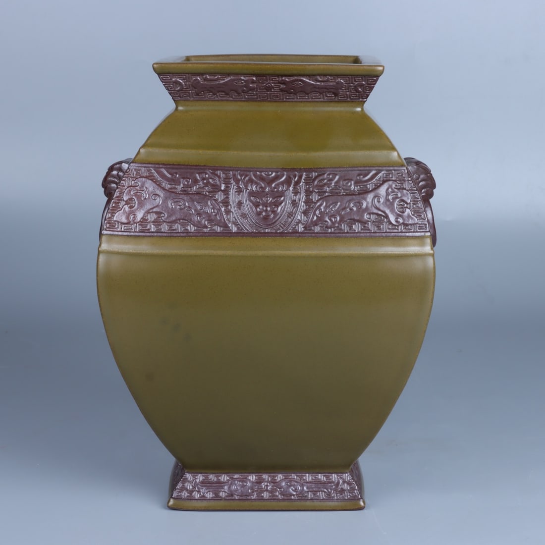 A Exquisite Teadust Glazed Beast-Ears Vase (1 of 9)