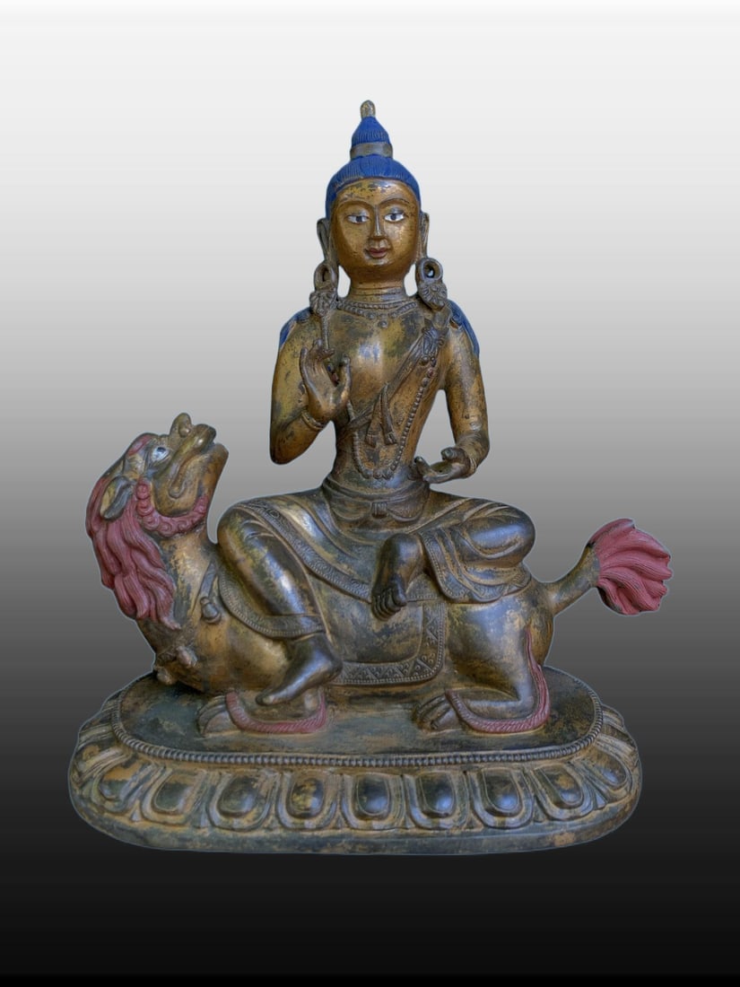 A Exquisite Bronze Buddha Statue Ornament: A Exquisite Bronze Buddha Statue Ornament,Ming Dynasty, China,Size:9.1inx8.3in,Weight:2830g 铜造佛像摆件,中国明代