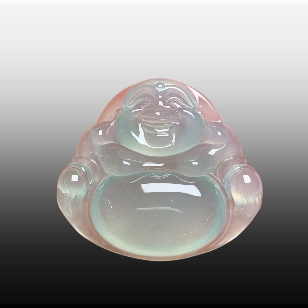 A Exquisite Jadeite Buddha Pendant: A Exquisite Jadeite Buddha Pendant,Size:1.2inx1.4inx0.2in 翡翠佛吊坠