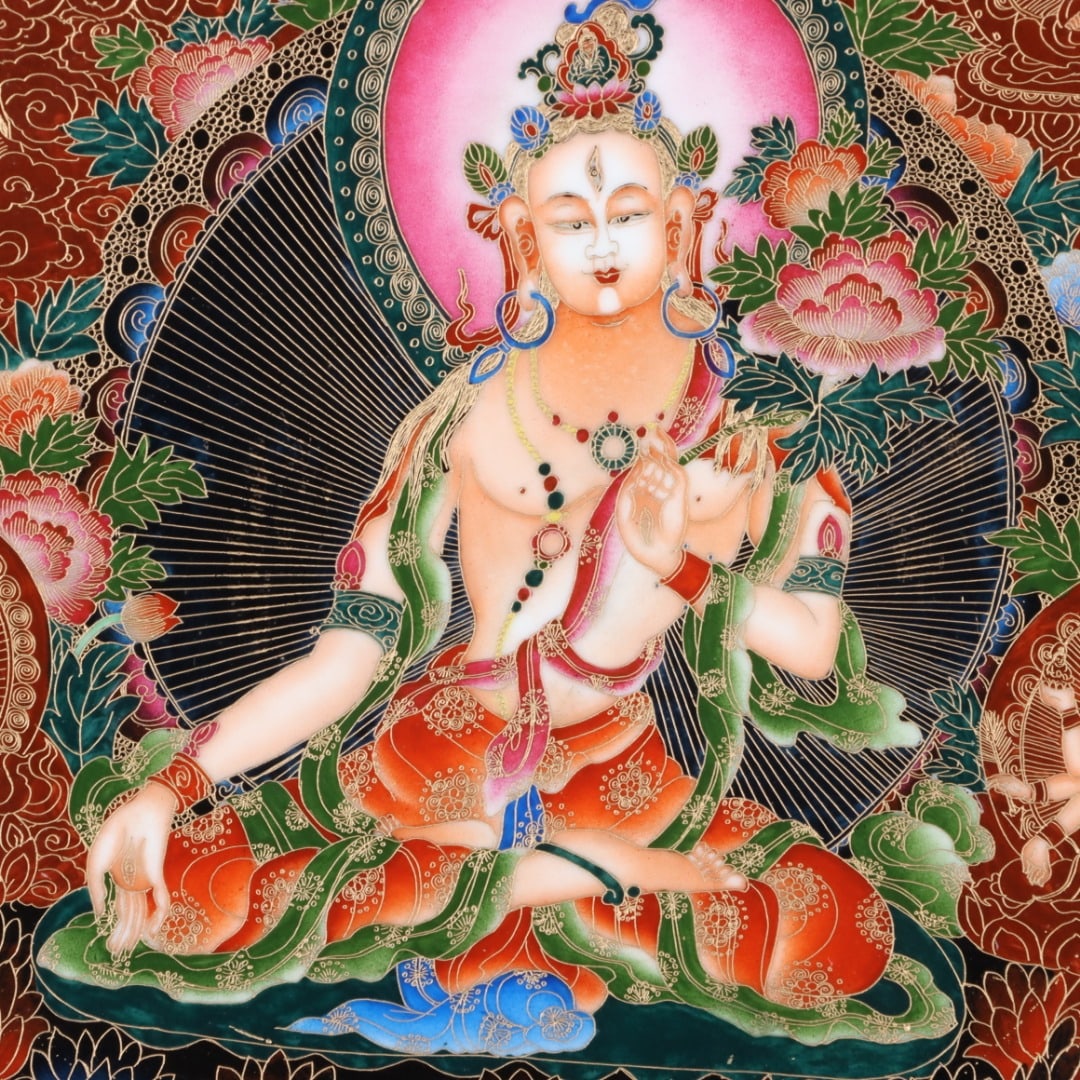 A Exquisite Enamel Cloisonne Buddha Pattern Plate - 7