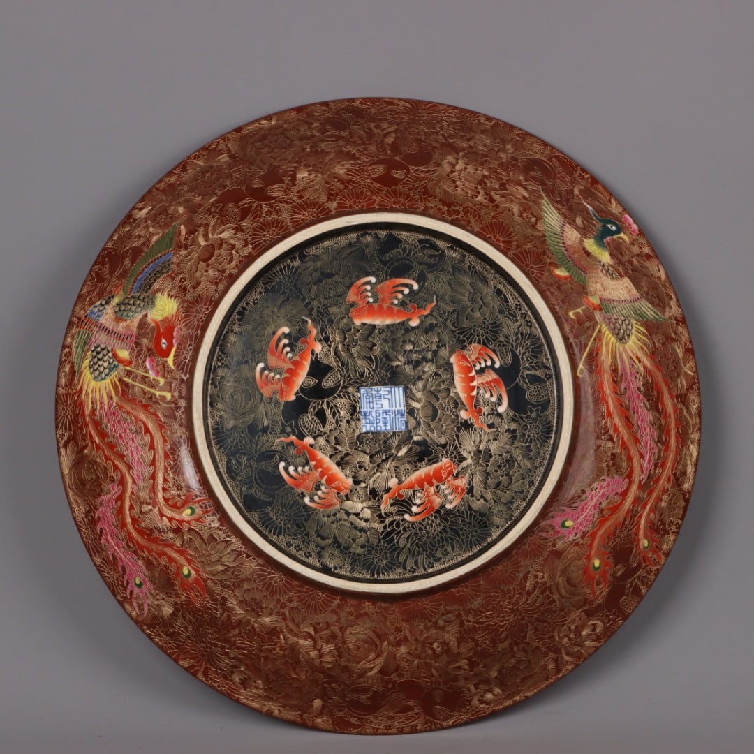 A Exquisite Enamel Cloisonne Buddha Pattern Plate - 8