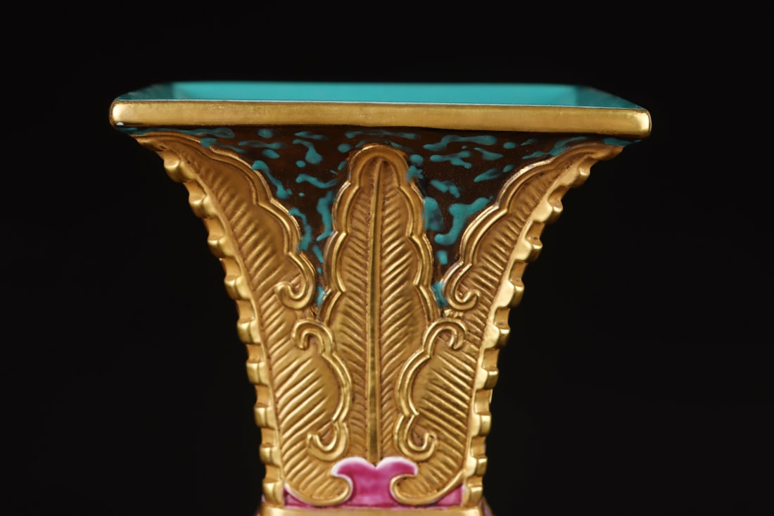 A Exquisite Ancient Bronze Color Dragon Pattern Vase - 4