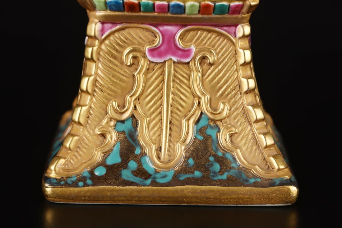 A Exquisite Ancient Bronze Color Dragon Pattern Vase - 6