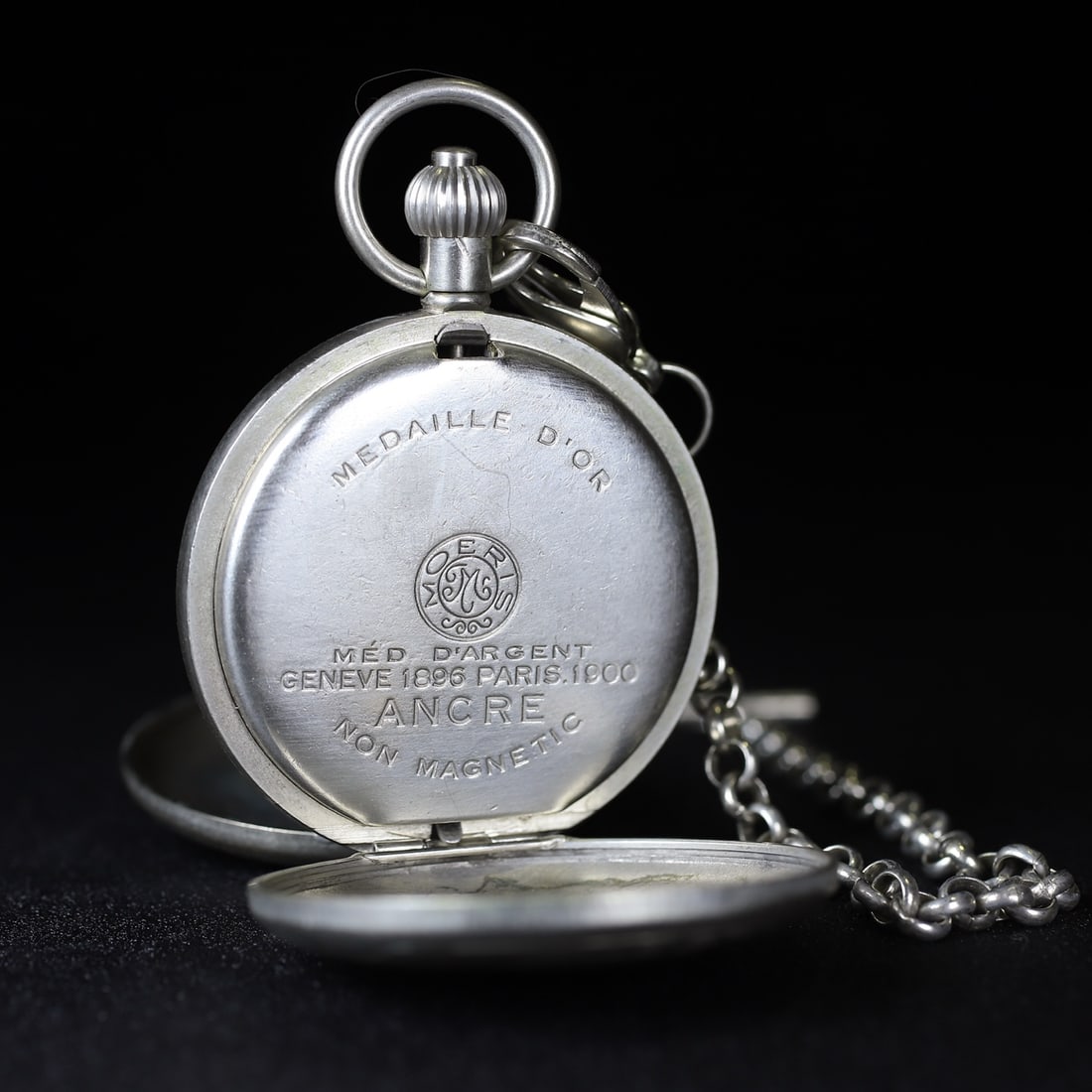 A Exquisite Silver-Gilt Bronze Train Pattern Double Opening Pocket Watch - 7