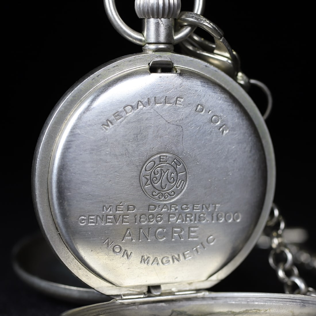 A Exquisite Silver-Gilt Bronze Train Pattern Double Opening Pocket Watch - 8