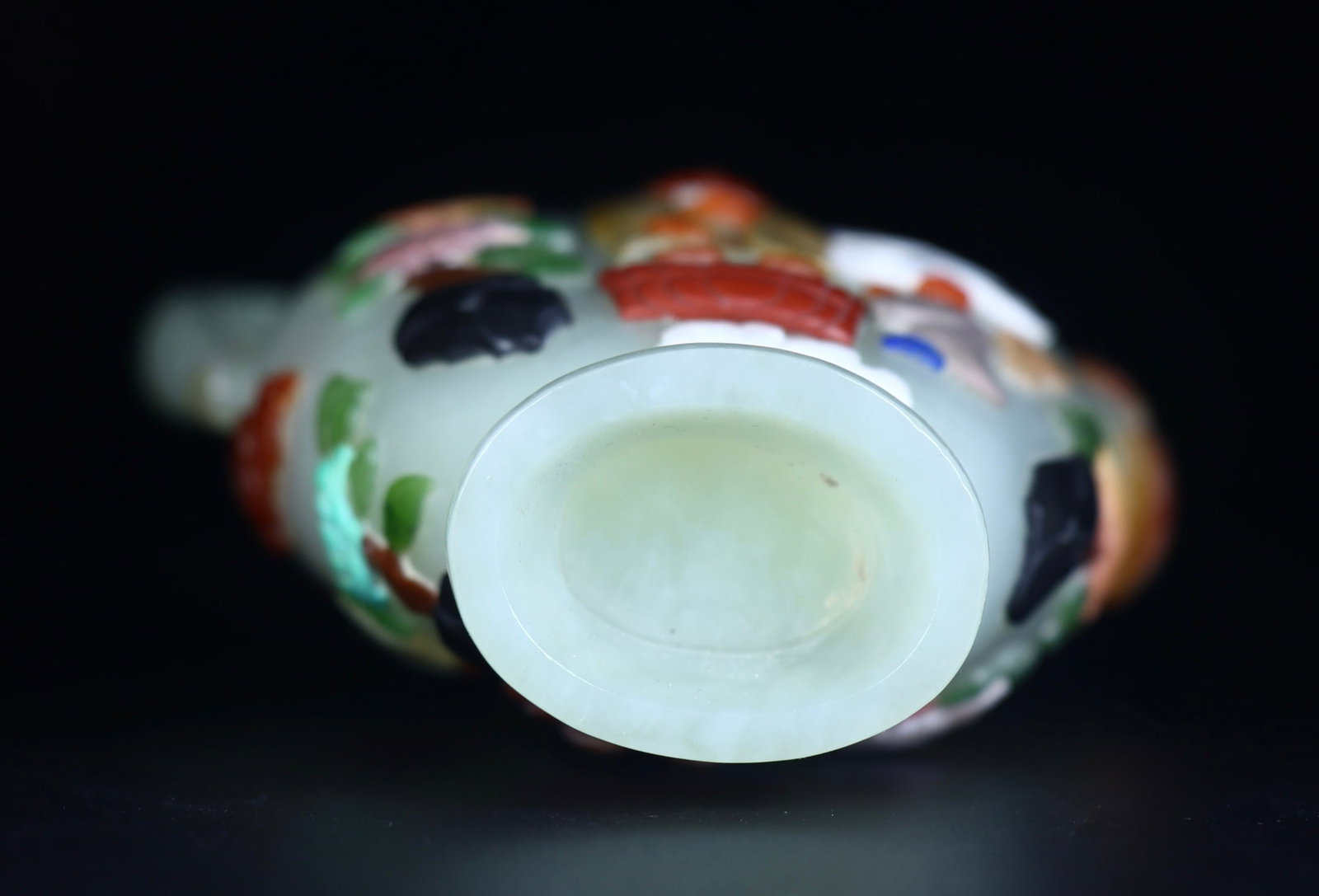 A Exquisite Hotan Jade Buddha Pattern Pot - 9