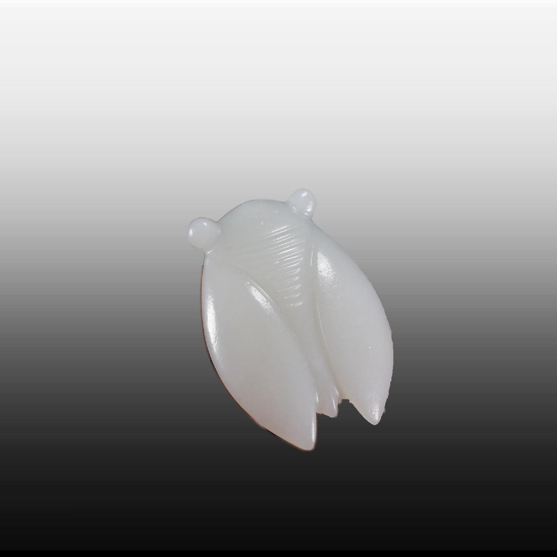 A Exquisite Hotan Jade Cicada Ornament: A Exquisite Hotan Jade Cicada Ornament,Qing Dynasty, China,Size:1.9inx1.3inx0.3in,Weight:15.8g 和田玉蝉摆件,中国清代