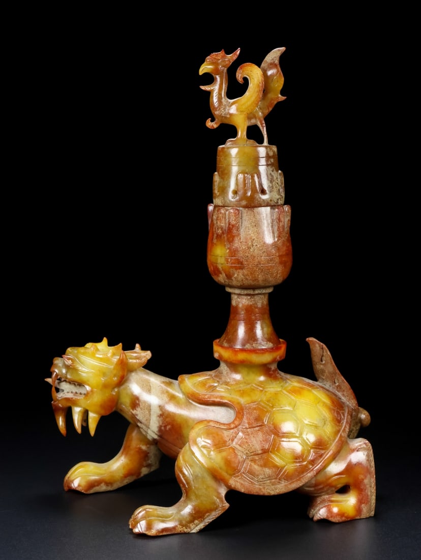 A Exquisite Hotan Jade Tortoise Censer - 5
