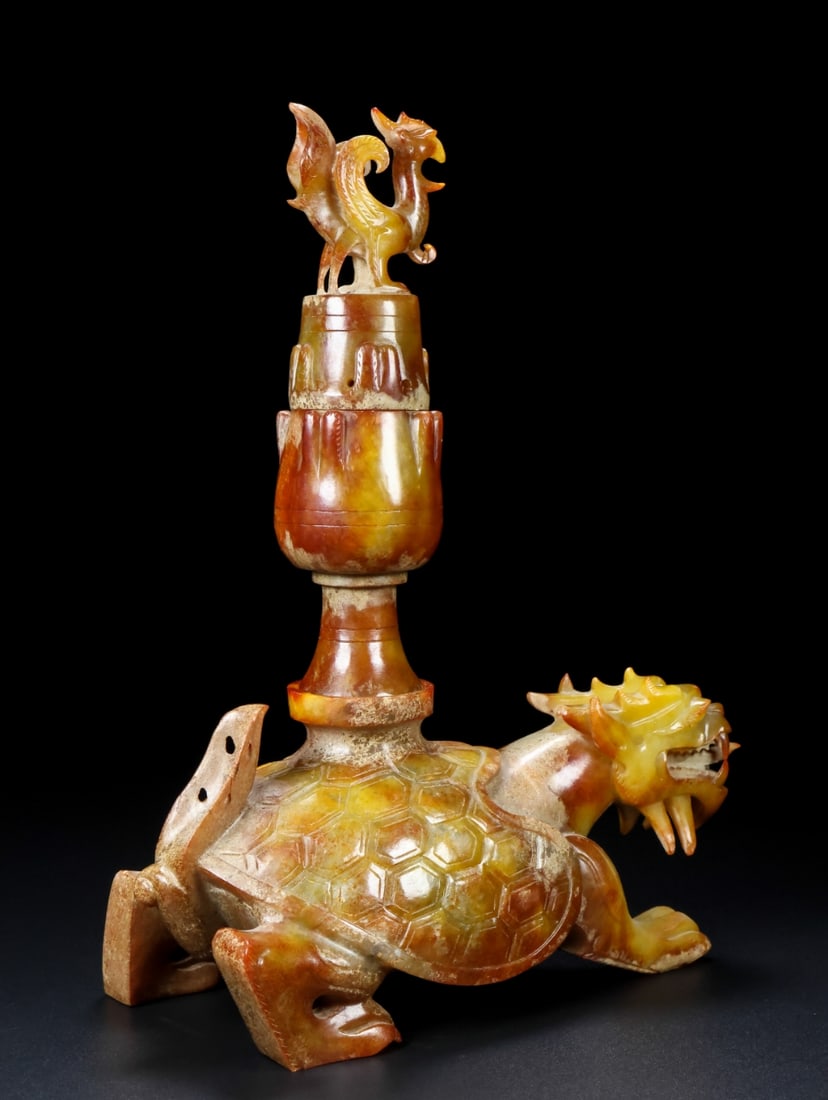 A Exquisite Hotan Jade Tortoise Censer - 6
