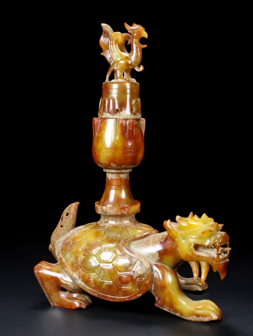 A Exquisite Hotan Jade Tortoise Censer - 7