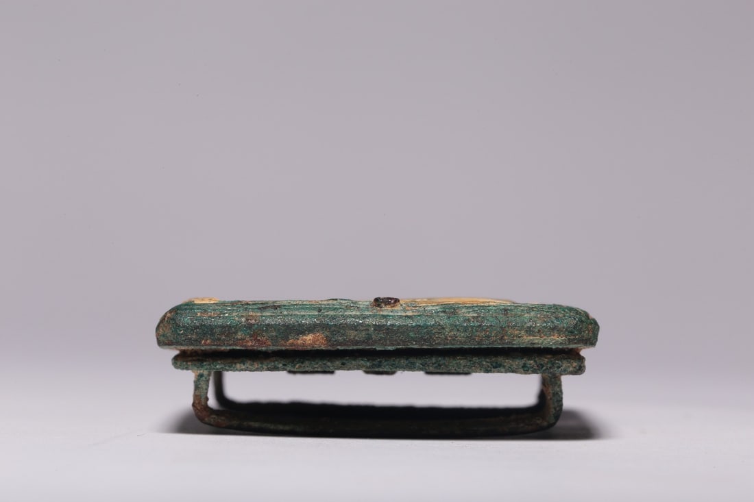 A Exquisite Hotan White Jade Bronze Hook - 7