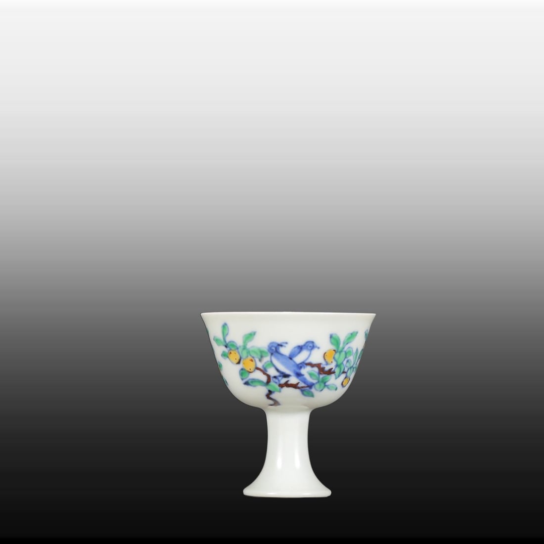 A Exquisite Doucai Flower Bird Pattern Cup - 2