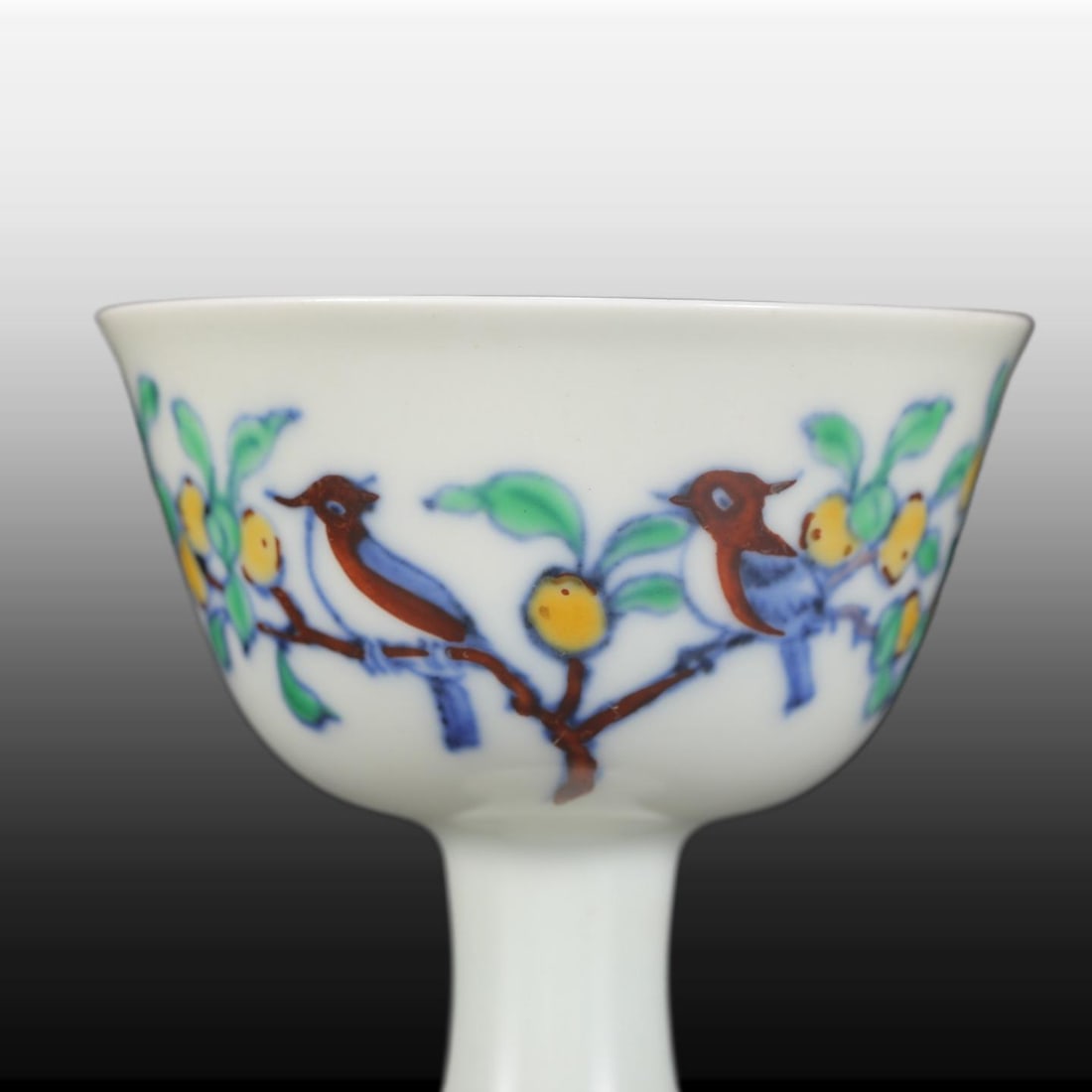 A Exquisite Doucai Flower Bird Pattern Cup - 3