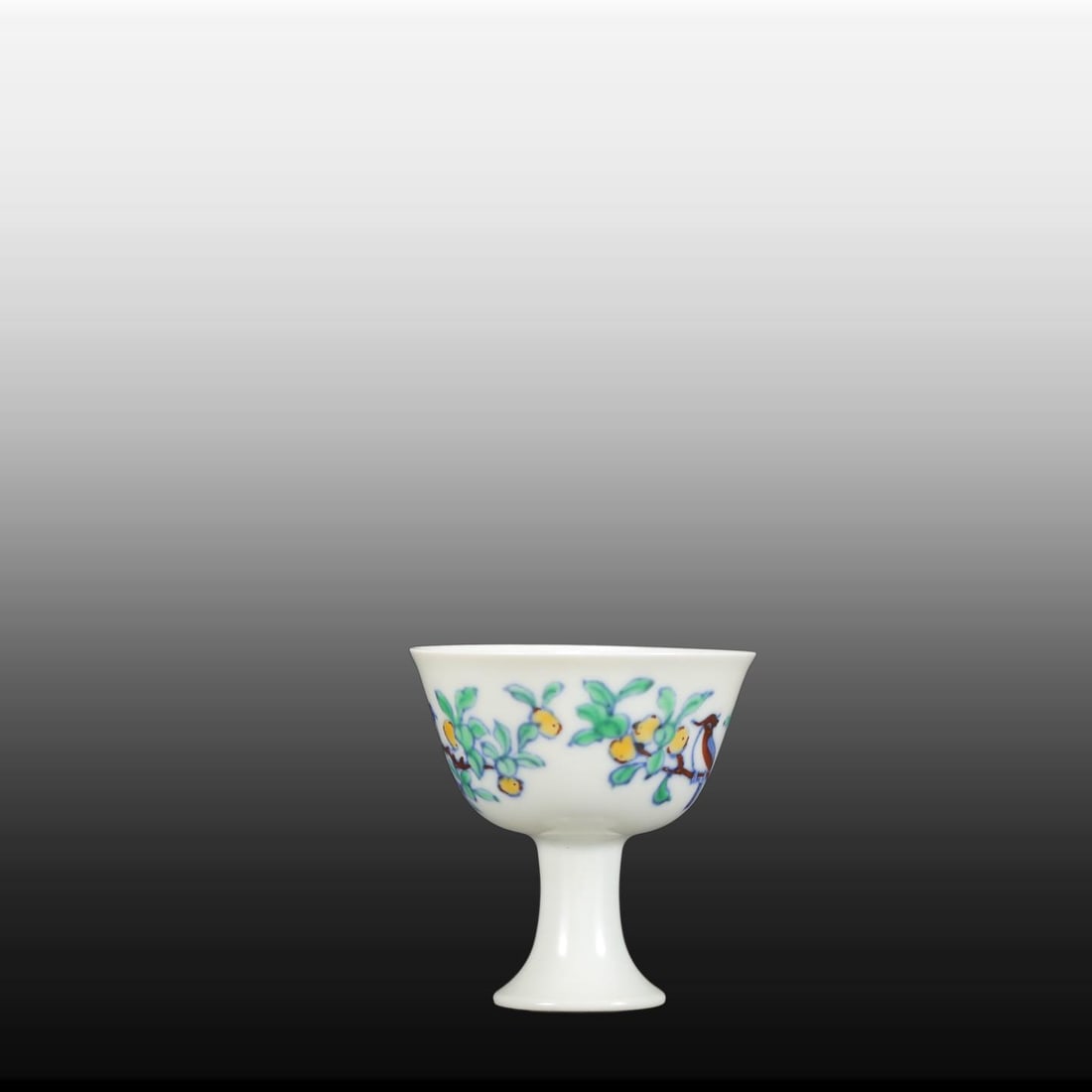 A Exquisite Doucai Flower Bird Pattern Cup - 6