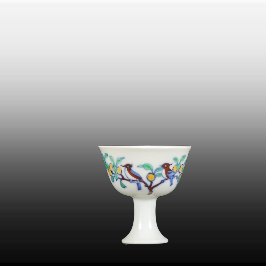 A Exquisite Doucai Flower Bird Pattern Cup - 7