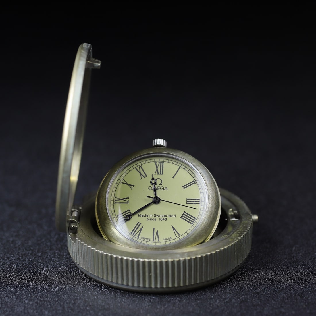 A Exquisite Silver-Plated Bronze Train Pattern Pocket Watch - 6