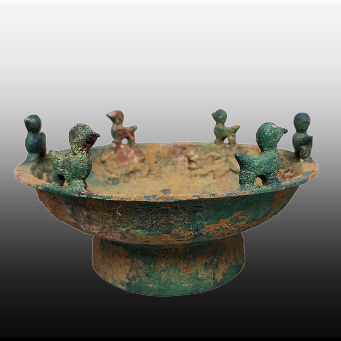 A Exquisite Bronze Bird and Fruit Plate (1 of 9)